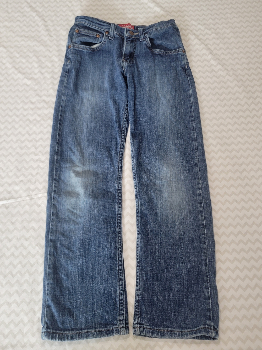Lee Premium Select Boys Regular Fit Straight Leg Jeans Size 12 S Blue Denim